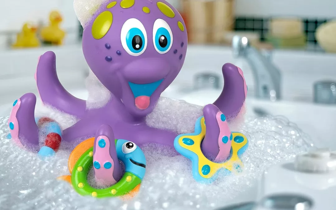 Baby Toys Tummy Time – Promote Sensory Development and Coordination with Nuby Octopus Bath Toy